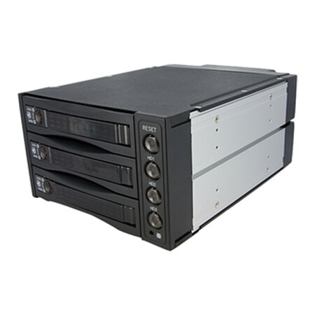 Startech.Com 3 Hard Drive Mobile Rack, SATSASBAY3BK SATSASBAY3BK